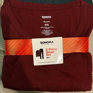 Sonoma Men's Burgundy Long Sleeve Shirt